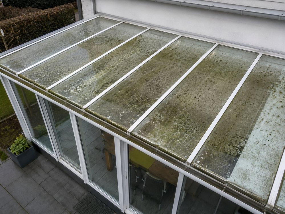 Glasreinigung vorher