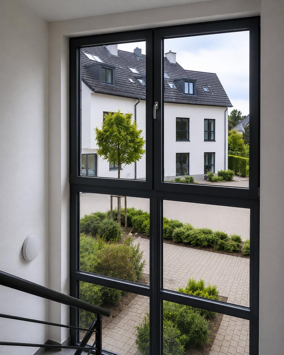 Treppenhausfenster sauber nachher
